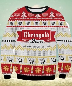 Rheingold Beer Ugly Christmas Sweater, Gift for Christmas Holiday