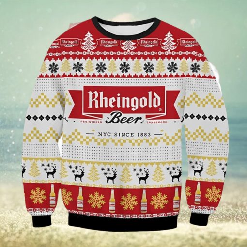 Rheingold Beer Ugly Christmas Sweater, Gift for Christmas Holiday