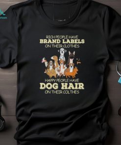 Rich People Have Brand Labels On Their Clothes Funny Dog Classic T Shirt