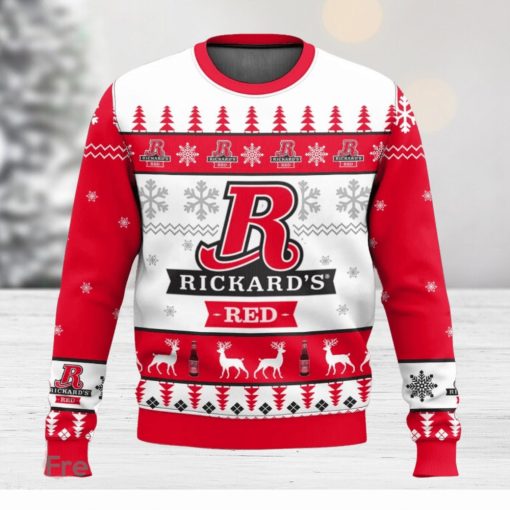 Rickards Red Beer All Over Printed Ugly Christmas Sweater Trending Christmas Gift Ideas