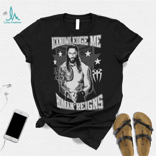 Ripple Junction Black Roman Reigns Acknowledge Me Graphic T Shirt