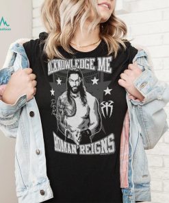 Ripple Junction Black Roman Reigns Acknowledge Me Graphic T Shirt