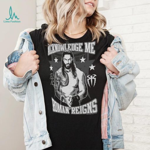 Ripple Junction Black Roman Reigns Acknowledge Me Graphic T Shirt