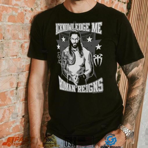 Ripple Junction Black Roman Reigns Acknowledge Me Graphic T Shirt