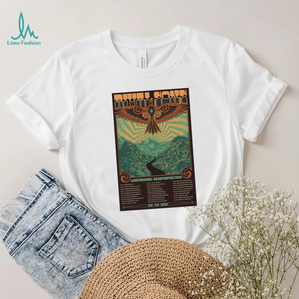 Rival Sons Lightbringer Darkfighter Tour 2023 Poster Shirt Rival Sons Lightbringer Darkfighter Tour 2023 Poster Shirt