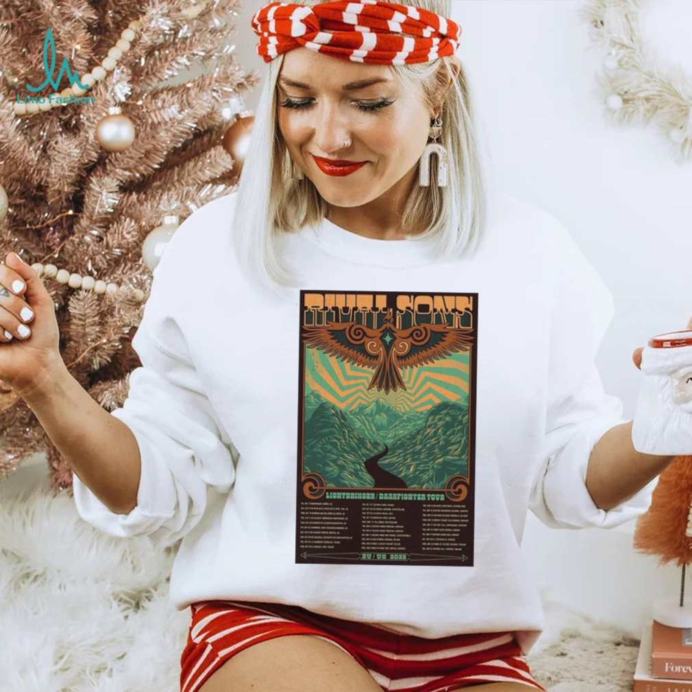 Rival Sons Lightbringer Darkfighter Tour 2023 Poster Shirt Rival Sons Lightbringer Darkfighter Tour 2023 Poster Shirt