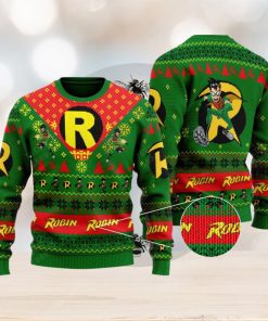 Robin Dc Comics Ugly Xmas Sweater Gift Holidays