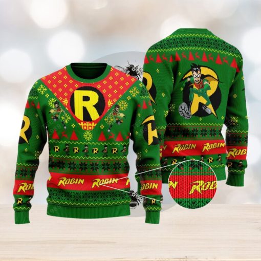 Robin Dc Comics Ugly Xmas Sweater Gift Holidays