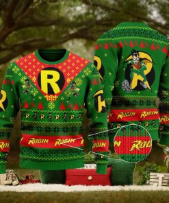 Robin Dc Comics Ugly Xmas Sweater Gift Holidays