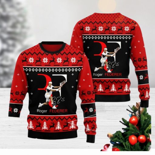 Roger Federer 3D Ugly Christmas Sweater