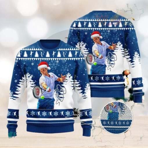 Roger Federer Christmas 3D Sweater