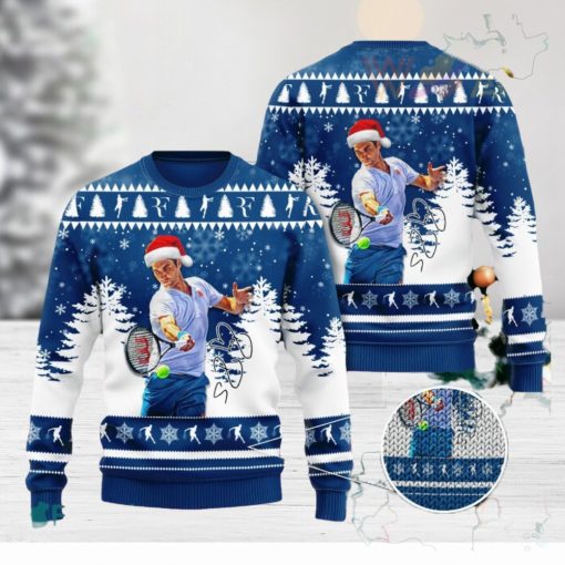 Roger Federer Christmas 3D Sweater