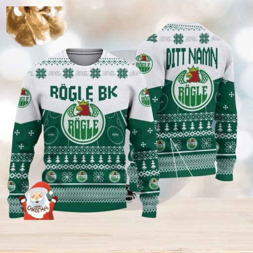 Rogle BK 3D Ugly Christmas Sweater Christmas Holiday Gift Custom Name For Men And Women