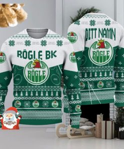 Rogle BK 3D Ugly Christmas Sweater Christmas Holiday Gift Custom Name For Men And Women