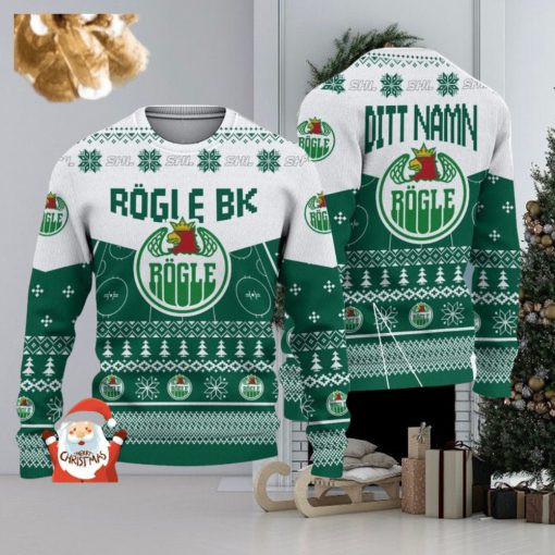 Rogle BK 3D Ugly Christmas Sweater Christmas Holiday Gift Custom Name For Men And Women