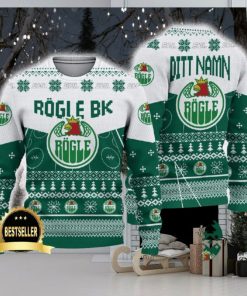 Rogle BK Ugly Christmas Sweater Logo Custom Name Gift Fans