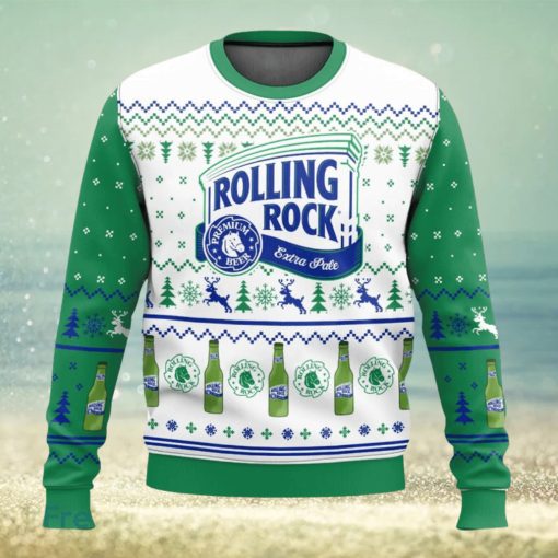 Rolling Rock 3D Sweater Christmas Gift Ugly Christmas Sweater