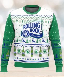 Rolling Rock All Over Printed Ugly Christmas Sweater Trending Christmas Gift Ideas