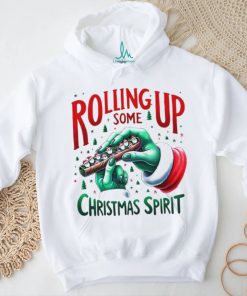 Rolling up some Christmas spirit Grinch hand shirt