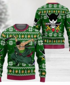 Roronoa Zoro Swords Ugly Christmas Sweater One Piece Anime Xmas Gift