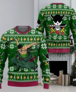 Roronoa Zoro Swords Ugly Christmas Sweater One Piece Anime Xmas Gift