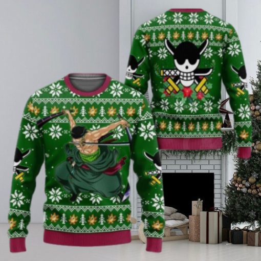 Roronoa Zoro Swords Ugly Christmas Sweater One Piece Anime Xmas Gift