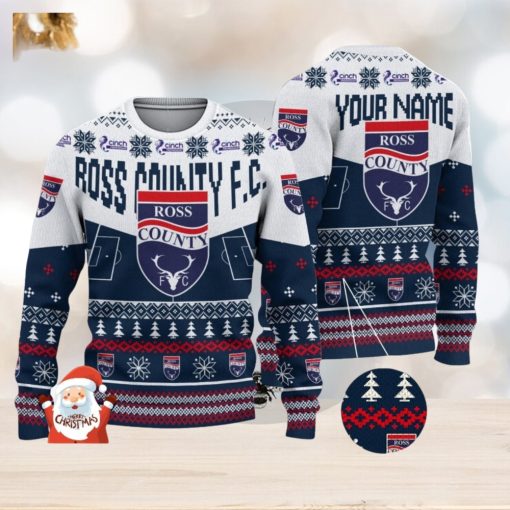 Ross County F.C. 3D Ugly Christmas Sweater Christmas Holiday Gift Custom Name For Men And Women