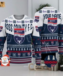 Ross County F.C. 3D Ugly Christmas Sweater Christmas Holiday Gift Custom Name For Men And Women