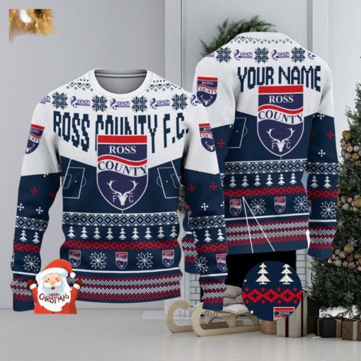 Ross County F.C. 3D Ugly Christmas Sweater Christmas Holiday Gift Custom Name For Men And Women