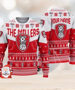 Rotherham United 3D Ugly Christmas Sweater Christmas Holiday Gift Custom Name For Men And Women