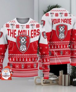 Rotherham United 3D Ugly Christmas Sweater Christmas Holiday Gift Custom Name For Men And Women