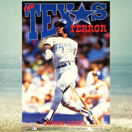 Ruben Sierra Texas Terror Texas Rangers Mlb Action Poster