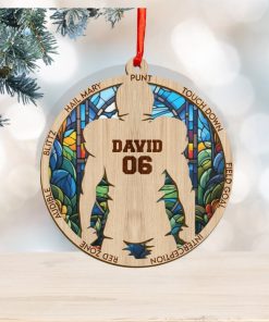 Rugby Player Personalized Christmas Ornament