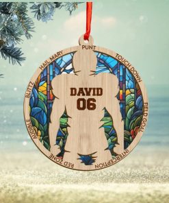 Rugby Player Personalized Christmas Ornament