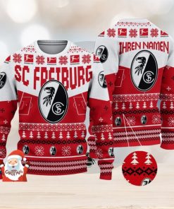 SC Freiburg 3D Ugly Christmas Sweater Christmas Holiday Gift Custom Name For Men And Women