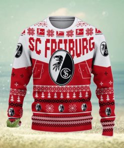 SC Freiburg Snowflakes Tree Custom Name Ugly Christmas Sweater New For Fans Gift Holidays Christmas