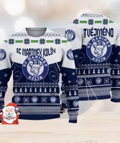 SC Marimex Kolín 3D Ugly Christmas Sweater Christmas Holiday Gift Custom Name For Men And Women