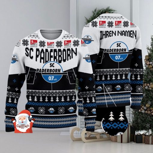 SC Paderborn 3D Ugly Christmas Sweater Christmas Holiday Gift Custom Name For Men And Women