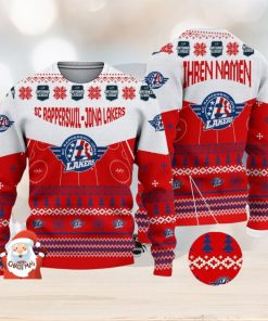 SC Rapperswil Jona Lakers 3D Ugly Christmas Sweater Christmas Holiday Gift Custom Name For Men And Women