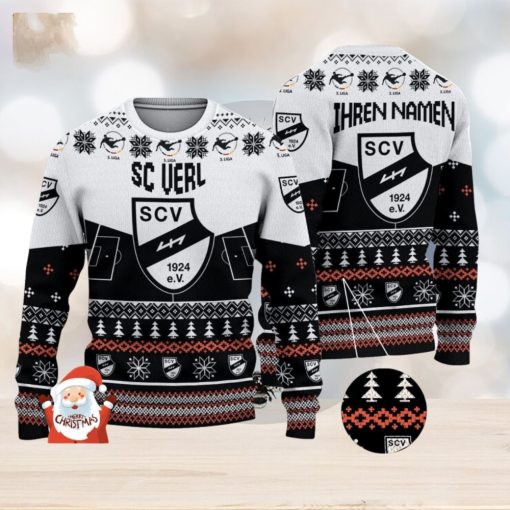 SC Verl 3D Ugly Christmas Sweater Christmas Holiday Gift Custom Name For Men And Women