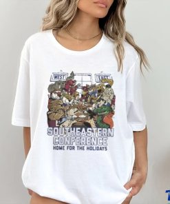 SEC Football Mascots Home For The Holidays 2023 T shirt
