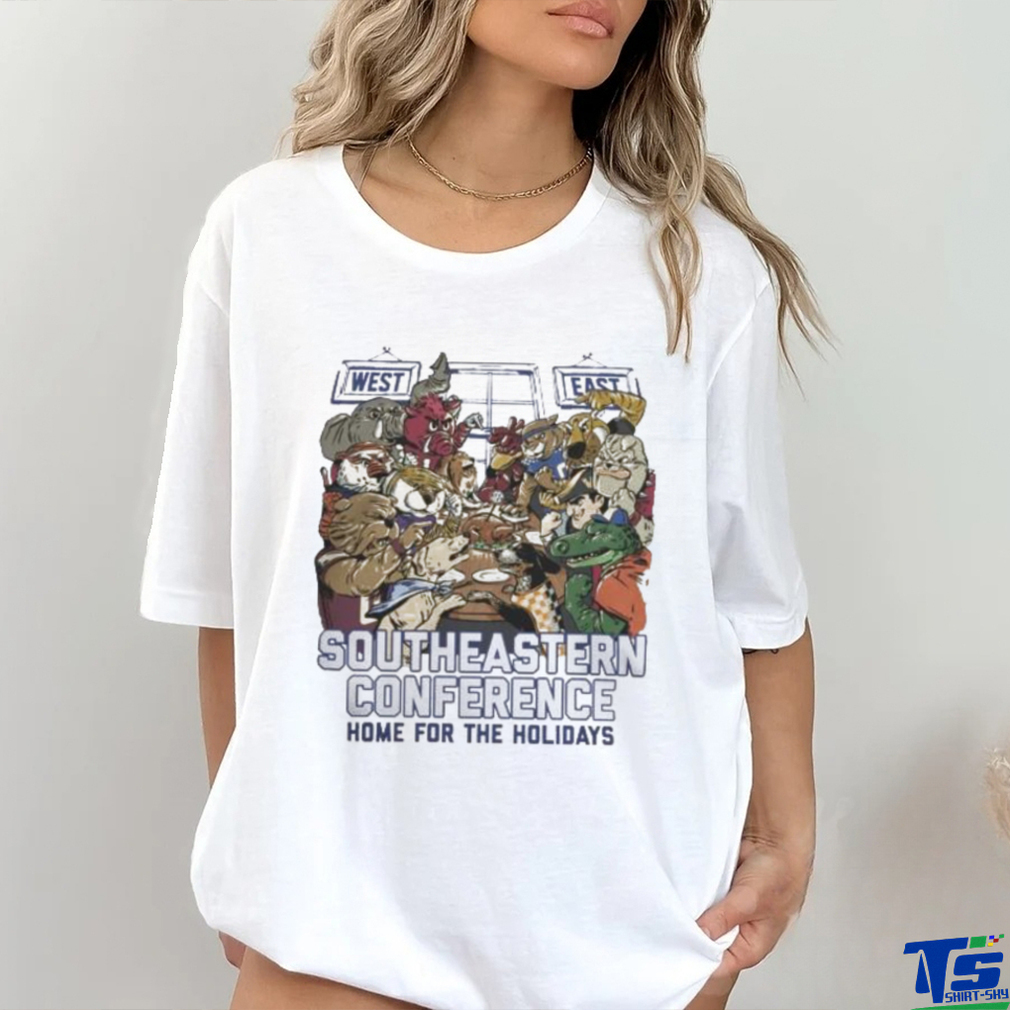 SEC Football Mascots Home For The Holidays 2023 T shirt SEC Football Mascots Home For The Holidays 2023 T shirt