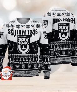 SSV Ulm 1846 3D Ugly Christmas Sweater Christmas Holiday Gift Custom Name For Men And Women