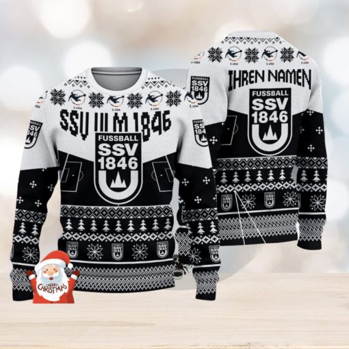 SSV Ulm 1846 3D Ugly Christmas Sweater Christmas Holiday Gift Custom Name For Men And Women