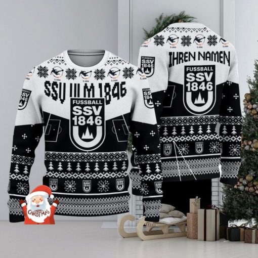 SSV Ulm 1846 3D Ugly Christmas Sweater Christmas Holiday Gift Custom Name For Men And Women