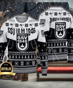 SSV Ulm 1846 Ugly Christmas Sweater Logo Custom Name Gift Fans