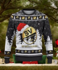 SV Sandhausen Ugly Christmas Sweater Santa Hat Logo Trending Christmas Gift For Fans