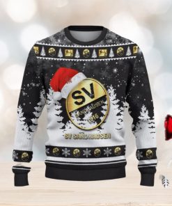 SV Sandhausen Ugly Christmas Sweater Santa Hat Logo Trending Christmas Gift For Fans