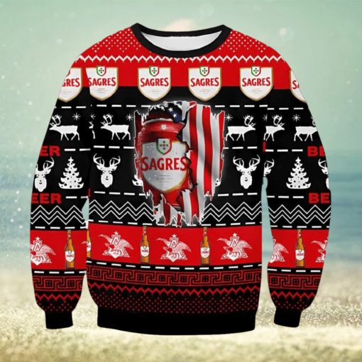 Sagres Beer Ugly Christmas Sweater, Gift for Christmas Holiday