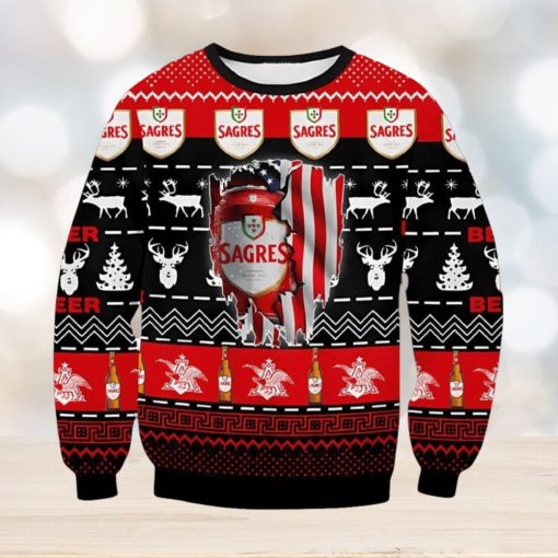 Sagres Beer Ugly Christmas Sweater, Gift for Christmas Holiday